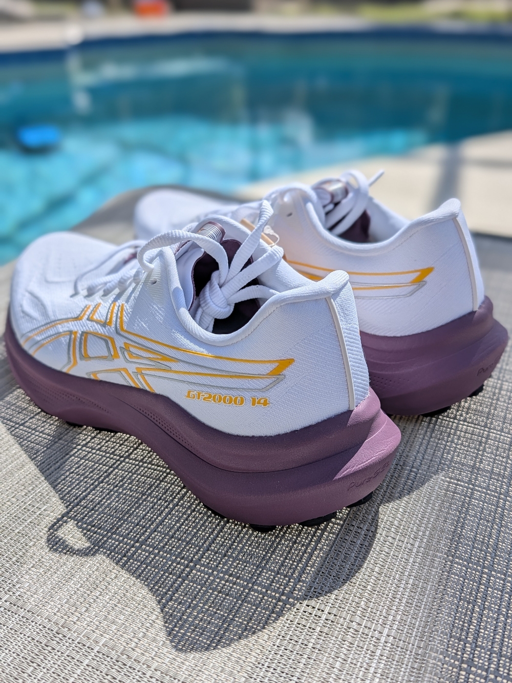 ASICS GT-2000 14 Womens 8.5 White Purple Gold Running Shoes New No Box - Picture 2 of 13